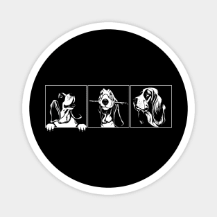 Ears of Enchantment Basset Hound Whispers Stylish Tee Collection Magnet